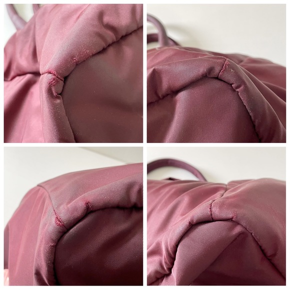 Prada burgundy Tessuto nylon large travel tote bag - Picture 7 of 10